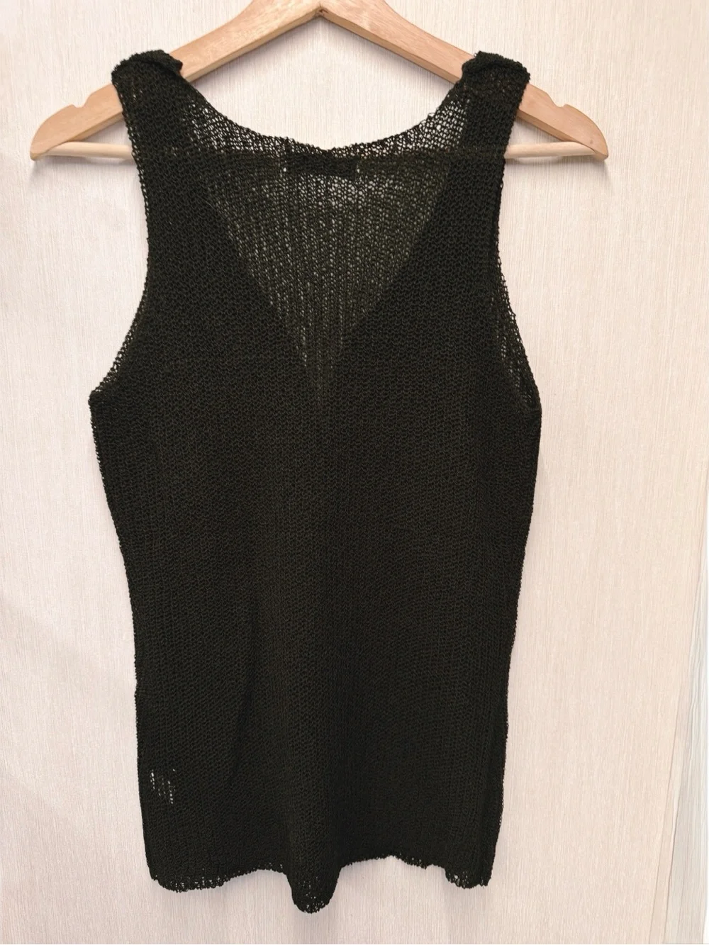NWOT Zenana Black Hook & Eye Open Knit Sleeveless Sweater Vest, Size Large - Picture 6 of 9